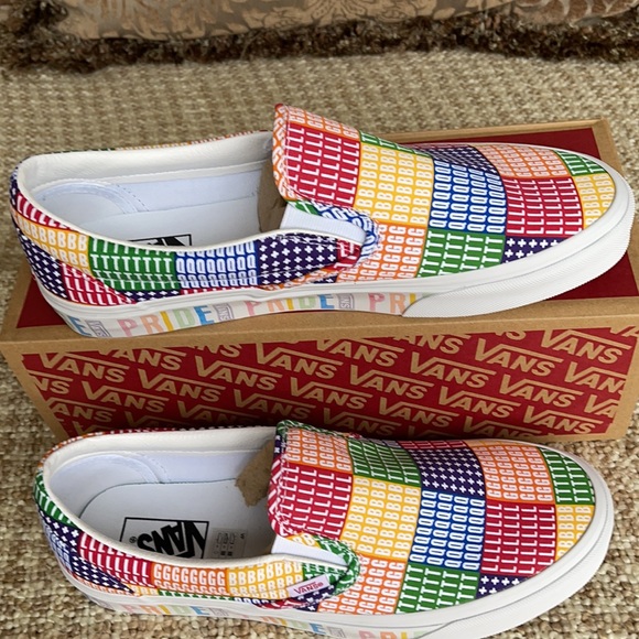 Vans Classic Slip On Pride Multi/True White men’s - Picture 4 of 16